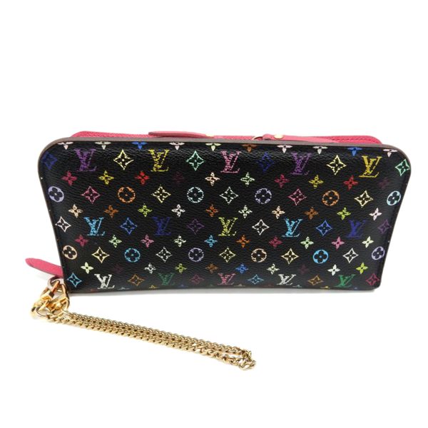 29478 1 Louis Vuitton Multicolor Unsolid 2 Fold Long Wallet White