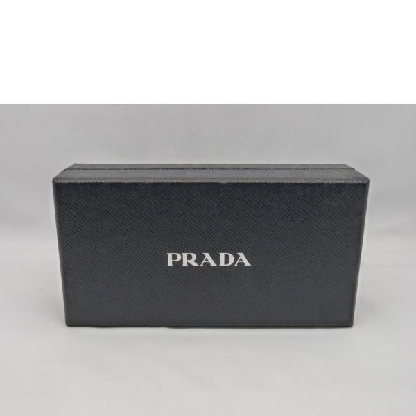 29561 7 PRADA Long Wallet with Pass Case Bag Black