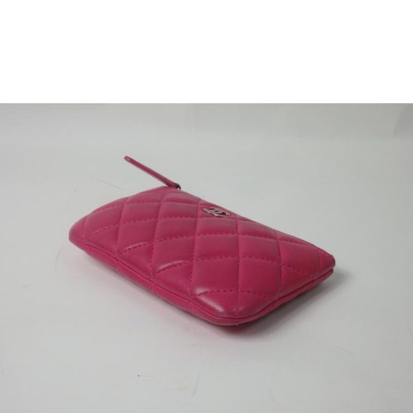 29591 3 Chanel Cocomark Matelasse Coin Case Pouch Pink