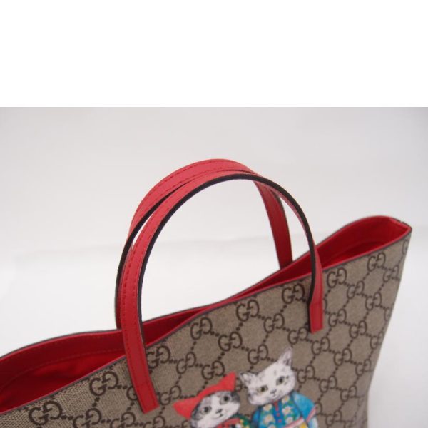 29676 5 GUCCI Childrens Yuko Higuchi GG Supreme Tote Red