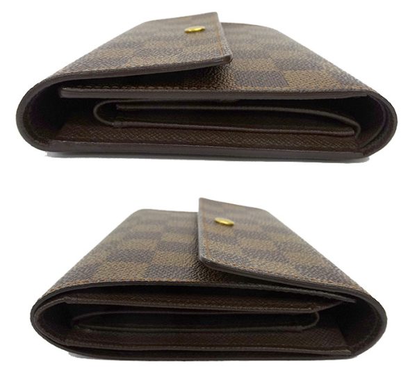 2977 4 Louis Vuitton Damier Porte Tresor Etuit Papier Trifold Wallet Canvas Brown