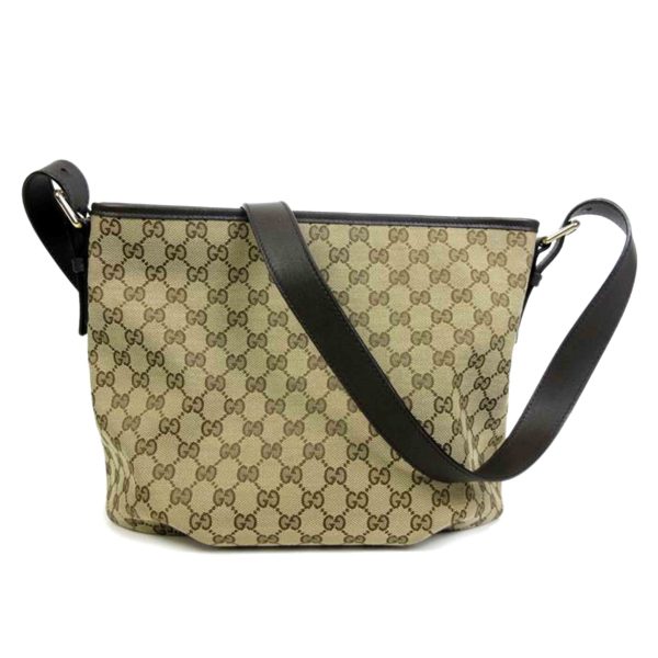 29915 1 Gucci GG Canvas Shoulder Bag Beige