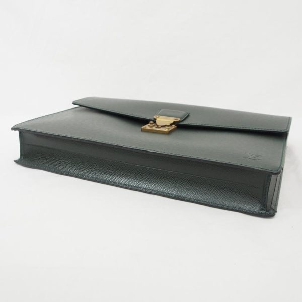 29976 3 Louis Vuitton Servier Clado Document Holder Taiga Epicea