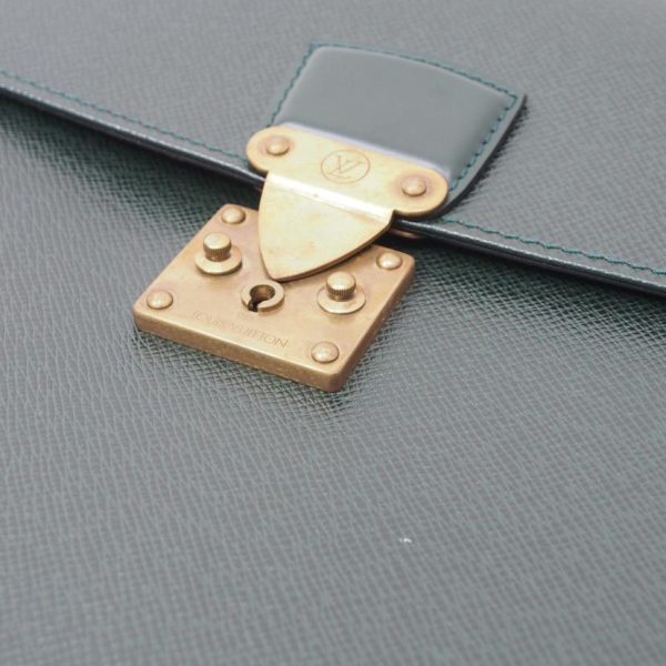 29976 6 Louis Vuitton Servier Clado Document Holder Taiga Epicea