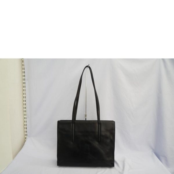 29978 2 Handbag Goat Leather Black