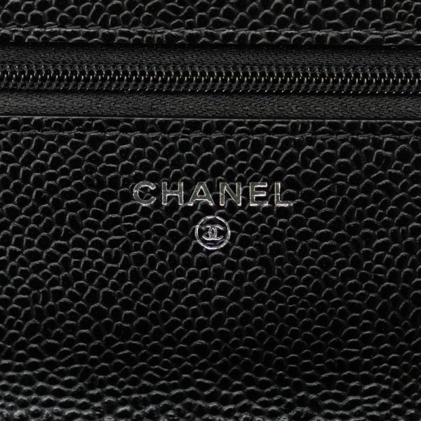 2dr6q342ruo98ltl 6 CHANEL Matelasse Cocomark Chain Wallet Shoulder Bag Black Caviar Skin