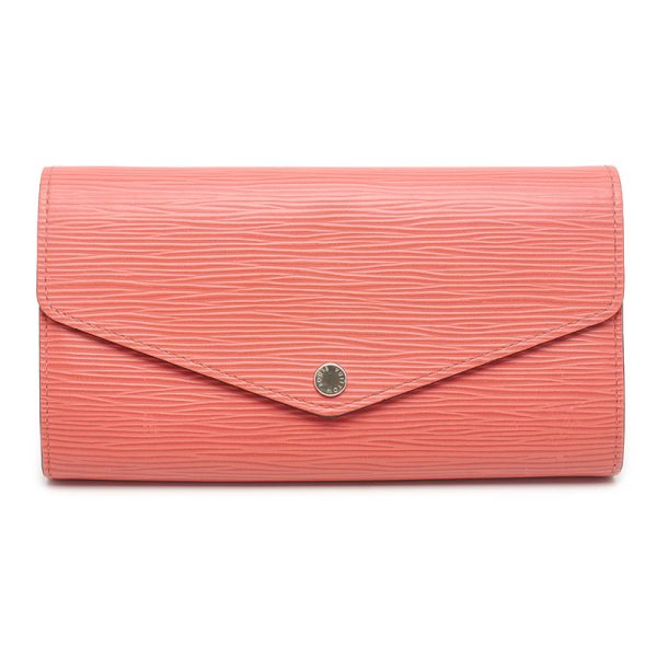 2sh0525 1 Louis Vuitton LV Portefeuille Sala M60604 Epi Corail Pink Long Wallet