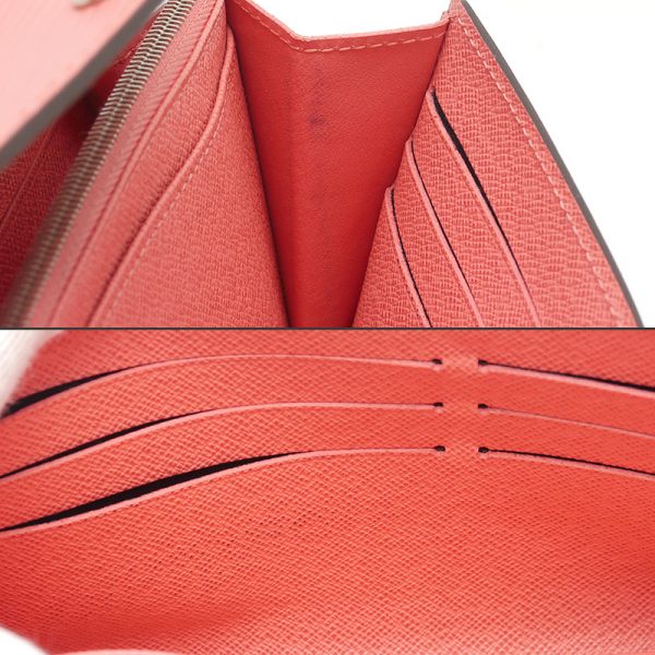 2sh0525 7 Louis Vuitton LV Portefeuille Sala M60604 Epi Corail Pink Long Wallet