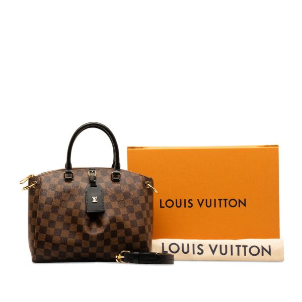 2unjo9mrosp6wejn 9 Louis Vuitton Damier Ebene Odeon PM Shoulder Bag 2WAY Brown