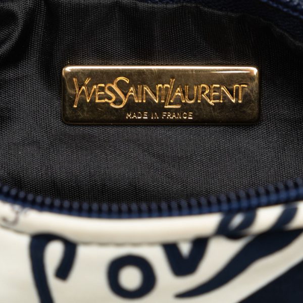 2yy6ps6h6kxiw46u 6 Saint Laurent YSL LOVE Pouch Blue White Canvas