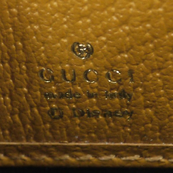 3 15 Gucci Disney Mickey Mouse Round Zipper Wallet Brown