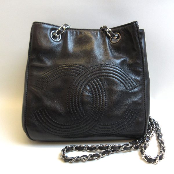 3 cha210513 2ta Chanel Shoulder Bag Black Silver Hardware