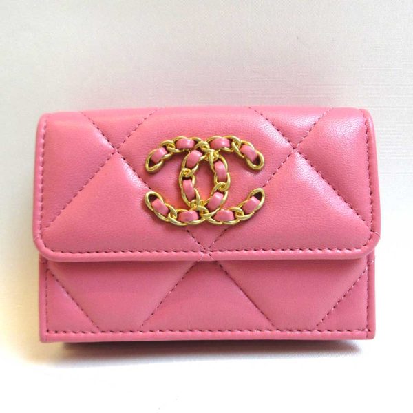 3 cha211015 1ta Chanel Small Flap Wallet Pink