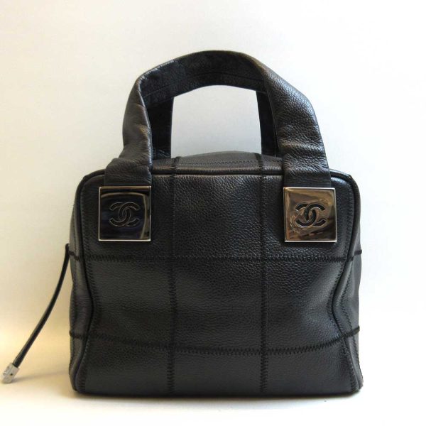 3 cha220203 1u 01 Chanel Chocolate Bar Hand Mini Boston AB Black