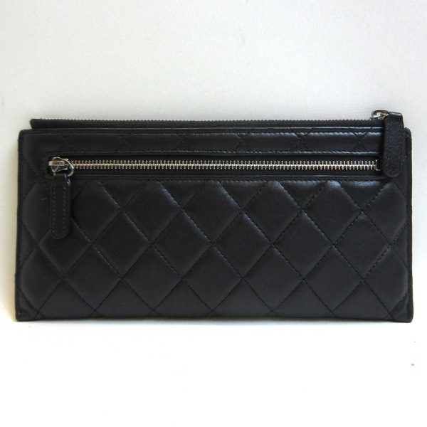 3 cha220901 1u 01 Chanel Flat Wallet Metallic Hardware Black