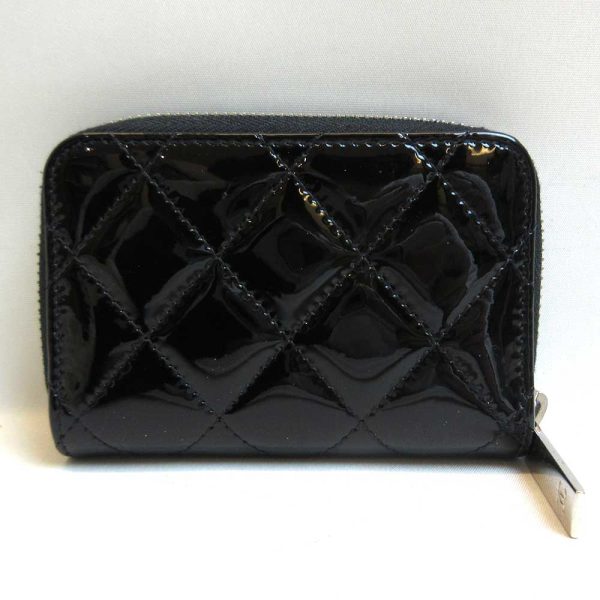 3 cha220915 1ta 01 Chanel Wallet Matelasse Coin Case Purse Black