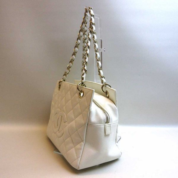 3 cha221005 1ta 02 Chanel Petit Timeless Chain Tote Bag White