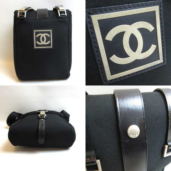 3 cha230106 1ta 01 Chanel Sports Line Mini Shoulder Bag Black