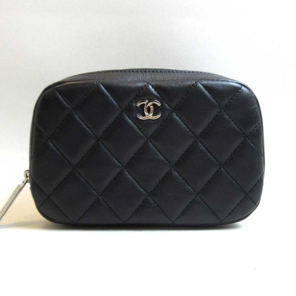 3 cha230119 2ta Chanel Classic Small Pouch Black