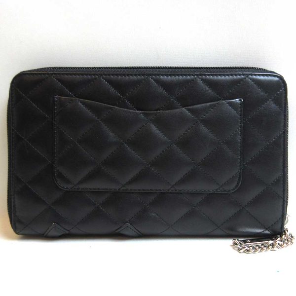 3 cha230127 1ta 01 Chanel Long Wallet Cambon Line Black