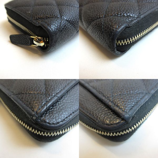 3 cha230209 1u 02 Chanel Long Wallet Round Zipper Black