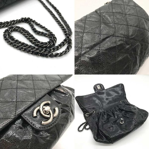 3 cha231004 1m 03 Chanel Shoulder Bag Matelasse Black Leather