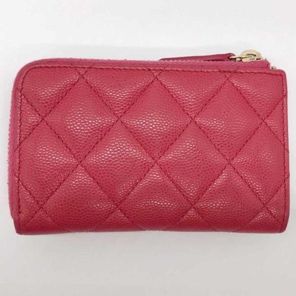 3 cha231007 2m 01 Chanel Wallet Matelasse L Shaped Coin Case Pink