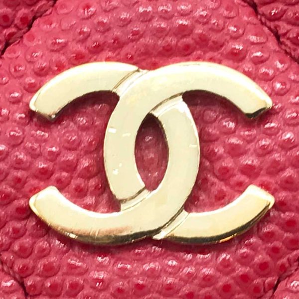 3 cha231007 2m 04 Chanel Wallet Matelasse L Shaped Coin Case Pink