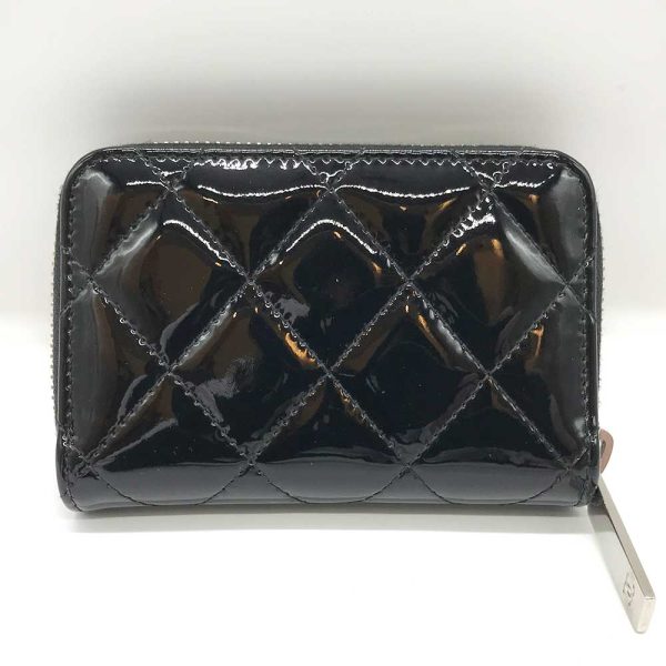 3 cha231019 2u 01 Chanel Wallet Matelasse Coin Case Purse Black