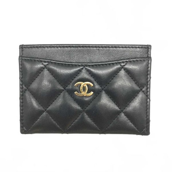 3 cha240502 1r Chanel Card Case Matelasse Lambskin Black