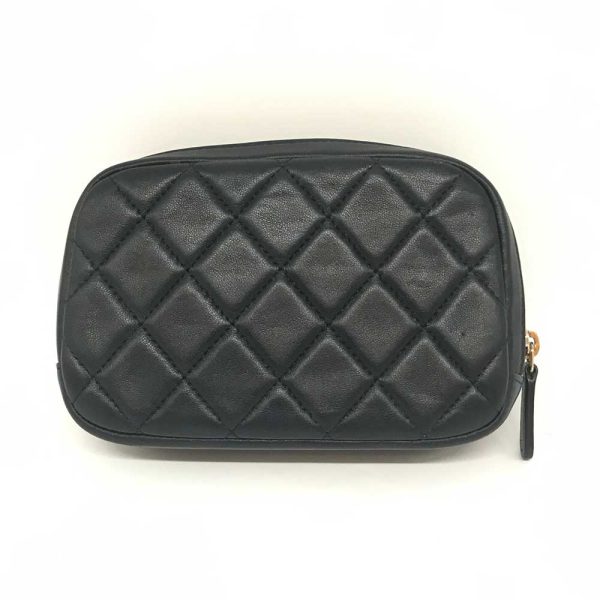 3 cha240522 1 01 Chanel Pouch Matelasse Coco Mark Lambskin Black