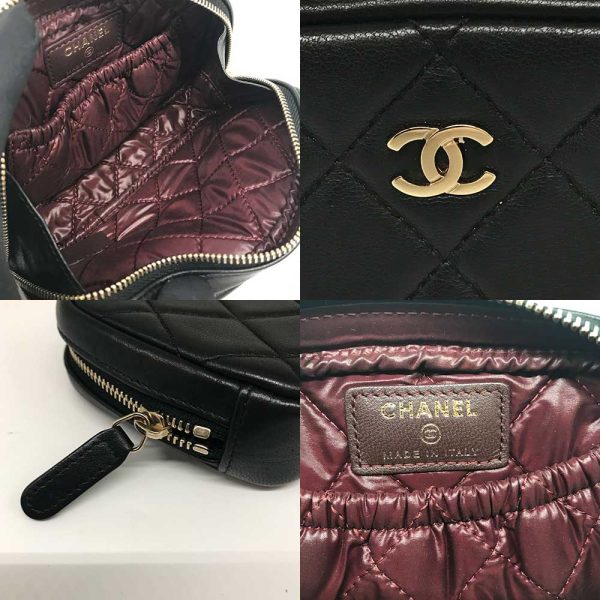 3 cha240522 1 03 Chanel Pouch Matelasse Coco Mark Lambskin Black