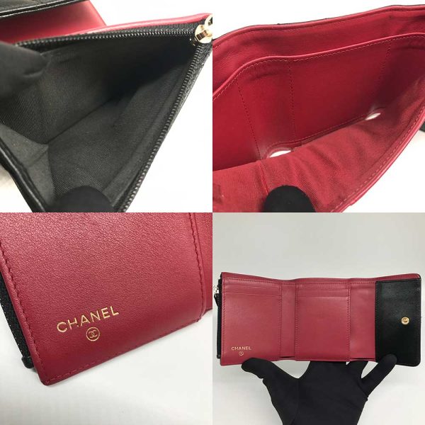 3 cha240530 1 04 Chanel Small Flap Wallet Coco Mark Mini Black