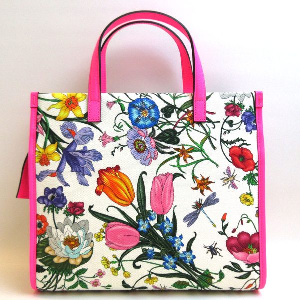 3 gu201204 1ta 01 Gucci Handbag Shoulder 2way Floral Pattern Pink