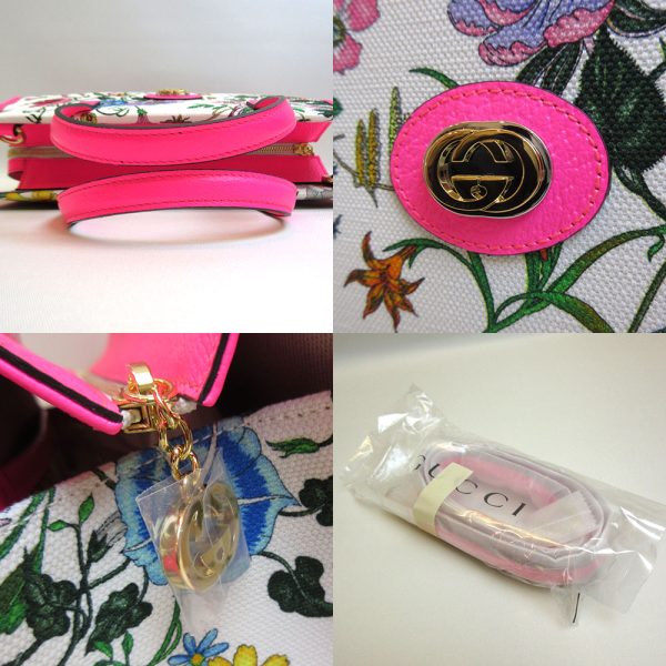 3 gu201204 1ta 04 Gucci Handbag Shoulder 2way Floral Pattern Pink