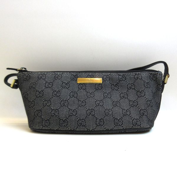 3 gu210114 1u Gucci Shoulder Accessory Pouch GG Canvas Black