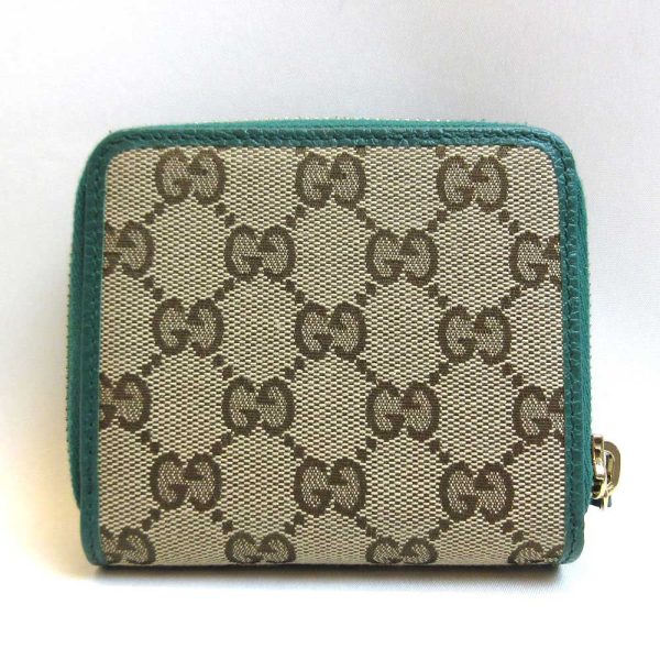 3 gu210305 1u 01 Gucci Wallet GG Canvas Bifold W Hook Green