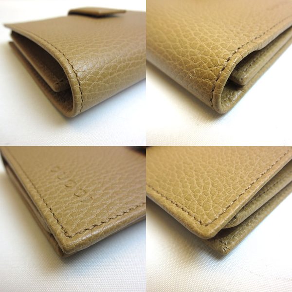 3 gu210731 1ta 02 Gucci Trifold Wallet Leather Brown