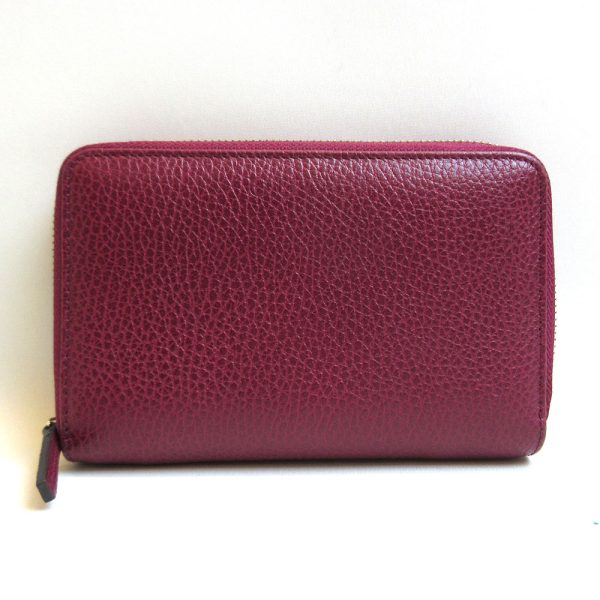 3 gu210925 1u Gucci Wallet Round Zipper Bifold Red