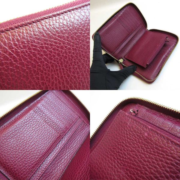 3 gu210925 1u 03 Gucci Wallet Round Zipper Bifold Red