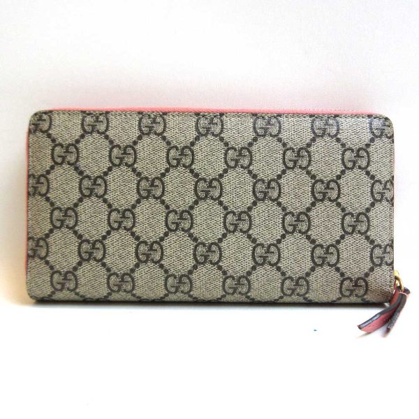 3 gu211014 1ta 01 Gucci Long Wallet Round Zipper Multicolor Brown