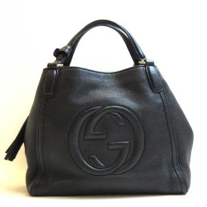 3 gu211209 2u Gucci Jumbo GG Horsebit 1955 Shoulder Bag Black