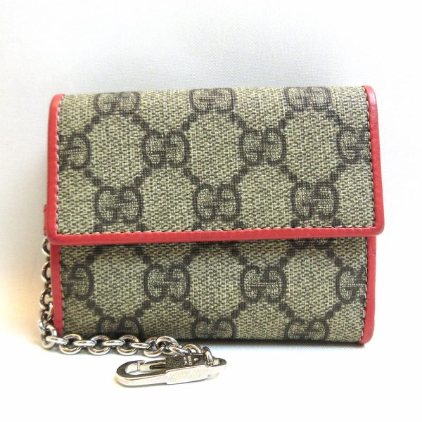 3 gu220609 1u Gucci Wallet GG Canvas Trifold Orange