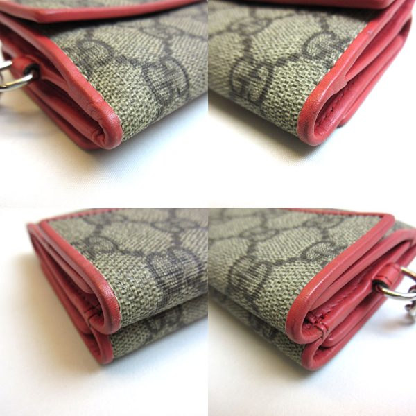 3 gu220609 1u 02 Gucci Wallet GG Canvas Trifold Orange