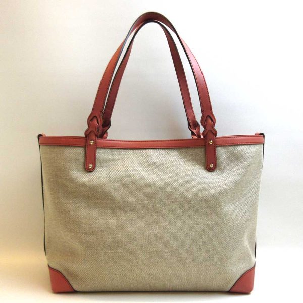 3 gu220714 3u 01 Gucci Tote Bag Canvas Leather Beige