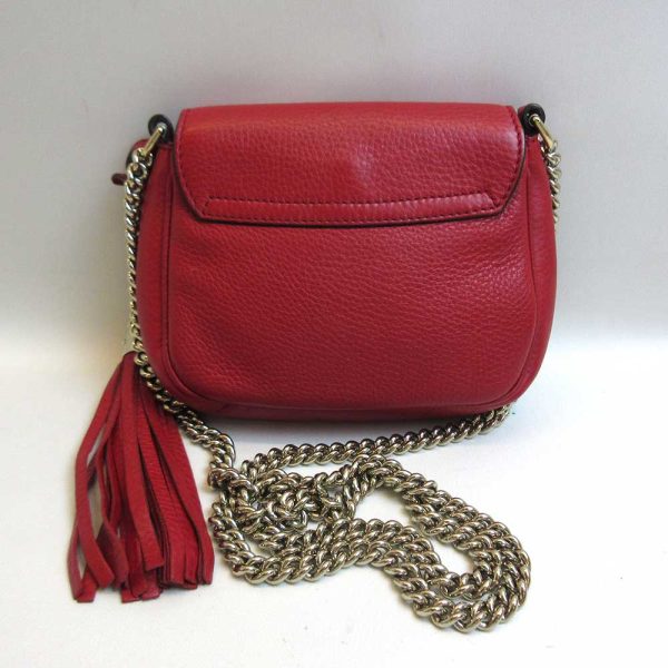 3 gu220915 1ta 01 Gucci Soho Chain Shoulder Bag Red Mini Pochette