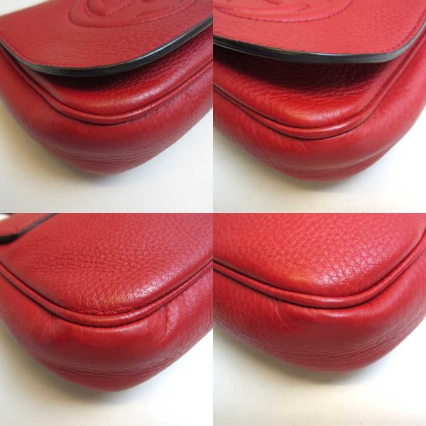 3 gu220915 1ta 04 Gucci Soho Chain Shoulder Bag Red Mini Pochette