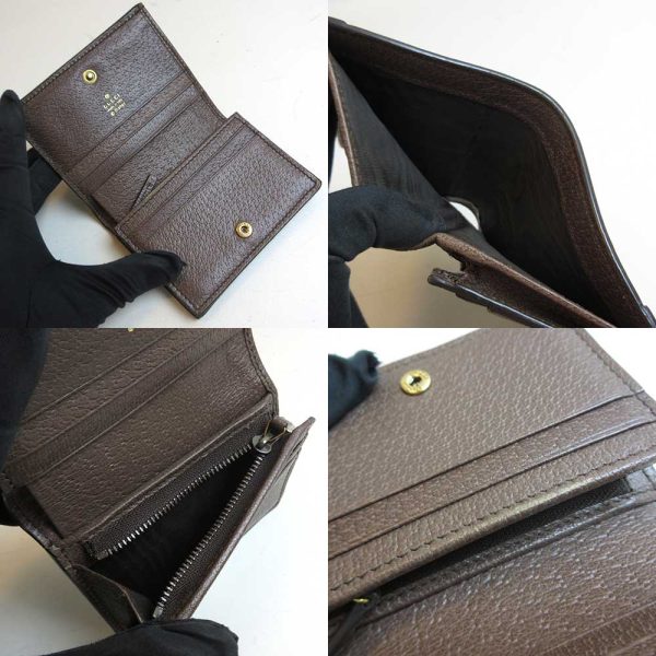 3 gu221125 3u 03 Gucci Wallet GG Canvas Bifold Brown