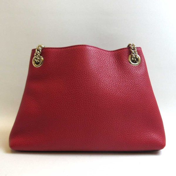 3 gu230112 1ta 01 Gucci Soho Chain Semi Shoulder Bag Leather Red