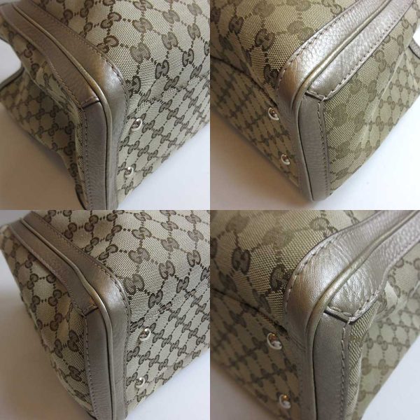 3 gu230426 1u 03 Gucci GG Canvas Bella Bamboo Tote Shoulder khaki